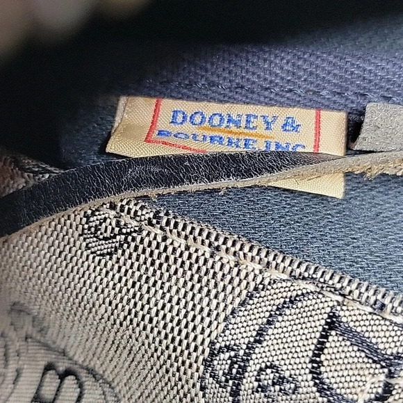 VINTAGE DOONEY & BOURKE Gray Monogram Canvas Equestrian Saddle‎ Shoulder Bag - Picture 9 of 14